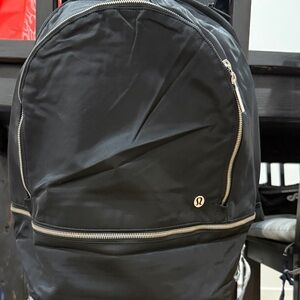 lululemon athletica Black Backpack with Silver Accents